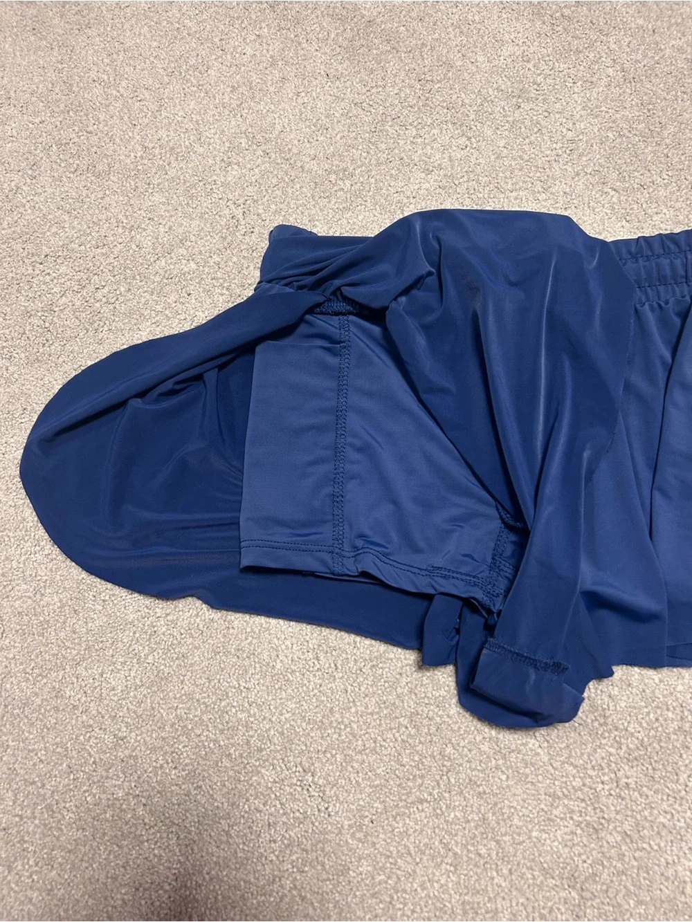 btween Navy Athletic Layered Running Shorts